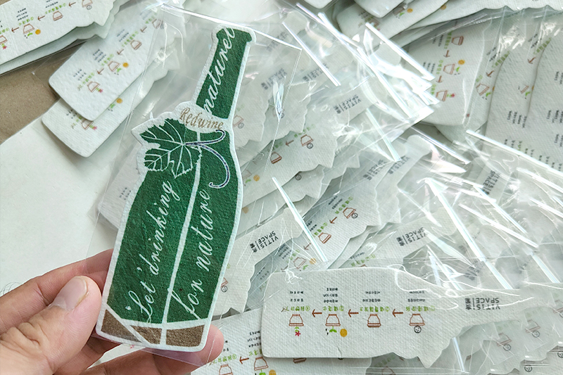 种子纸可种植纸酒瓶形状