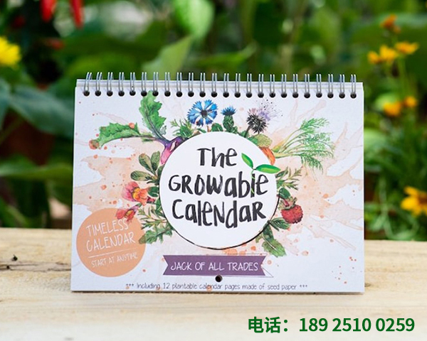 种子纸台历定制2024新年可种植挂历