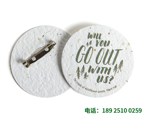 定制可种植手工纸胸针