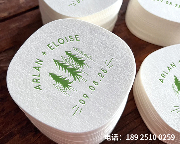 定制可水洗吸水纸杯垫