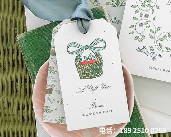 环保循环可降解再生种子纸吊牌订做发芽开花手工纸