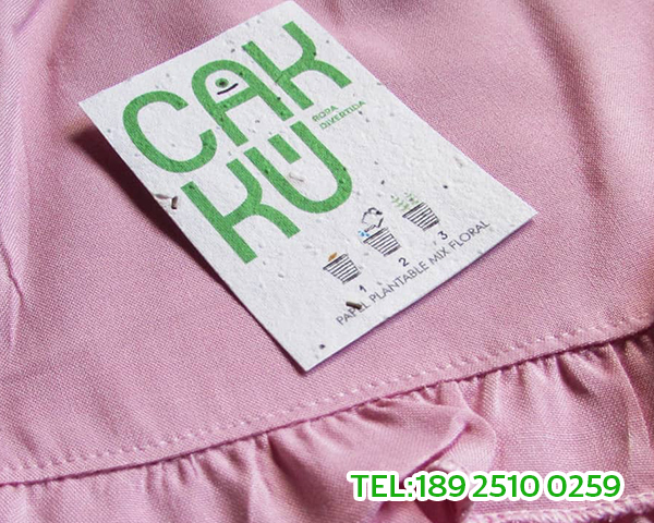 儿童服装种子纸吊牌