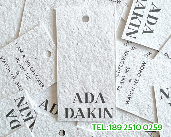 种子纸品牌服装吊牌感谢卡