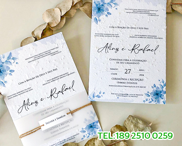 种子纸宴会邀请函